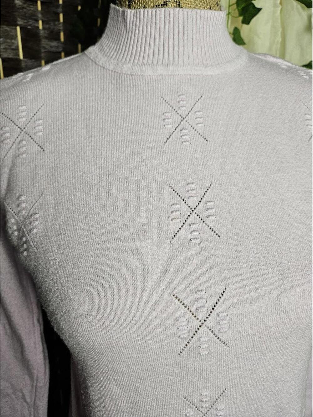 Vintage Victoria Lavender Sweater Mock Neck Soft Girl Coquette Cottagecore Small - Picture 2 of 4
